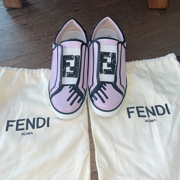 Fendi x Joshua Vides FF Logo Slip-On Sneaker - 39.5 - Picture 1 of 6